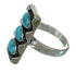 Southwestern Turquoise Jewelry Sterling Silver Ring Size 8-3/4 AX89288